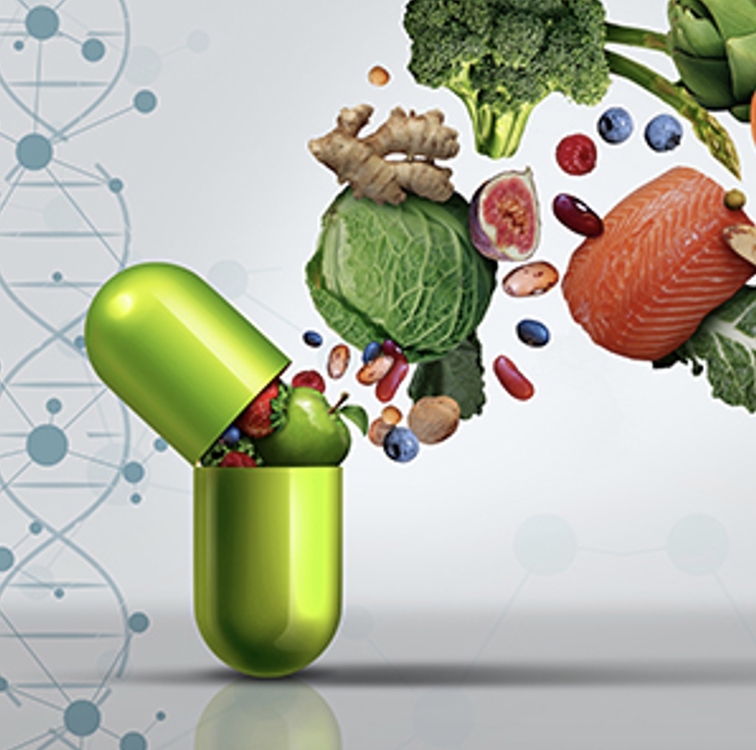 Micronutrition — capsules et végétaux